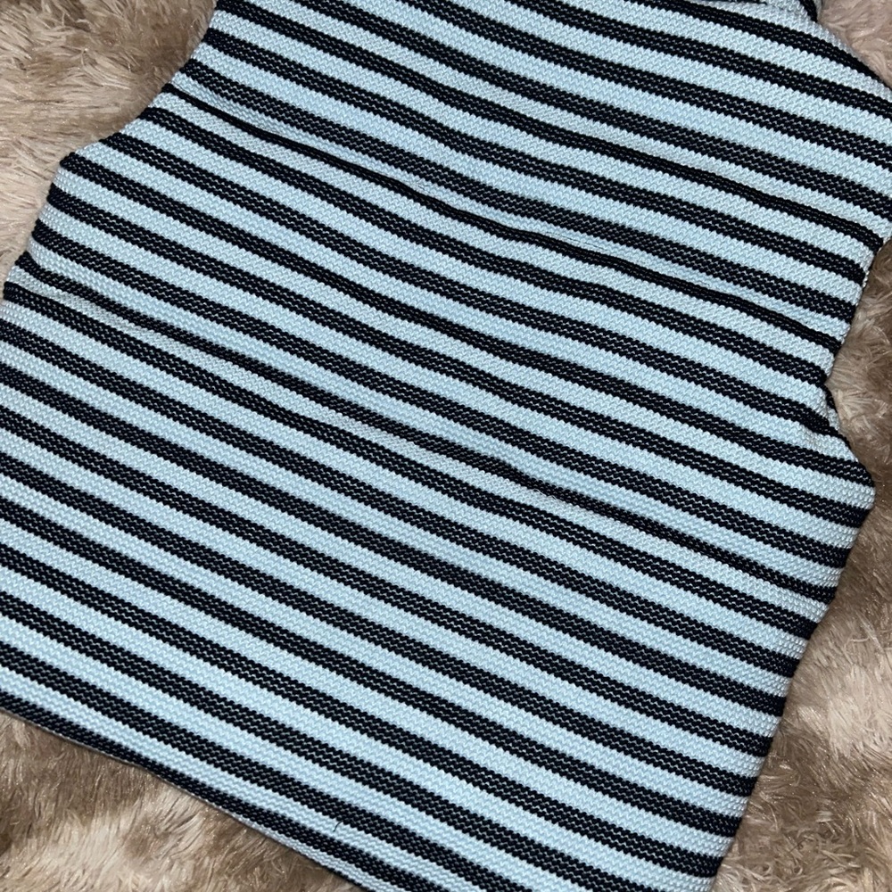 Wild Fable Knit Full Zip Puffer Vest - HEAVY - Striped Blue - NWT - Picture 9 of 10